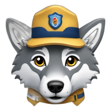 Cubscout wolf with hat sticker