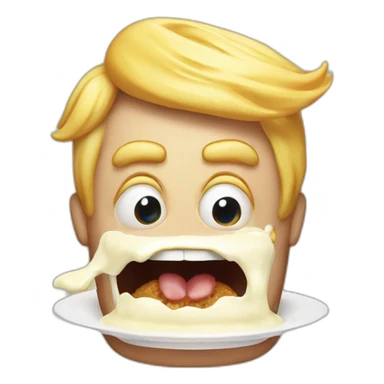Donald Trump who eat an ici cream sticker