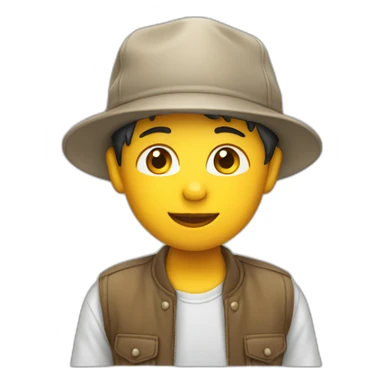 Niño con gorra  sticker