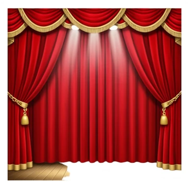 stage curtain with a spotlight sticker