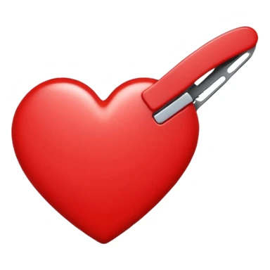 Red colour small hairclip sticker