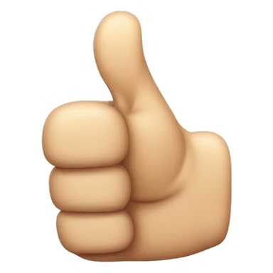 Two thumbs up with a weird face  sticker