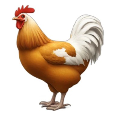 Poule sur un bouc sticker