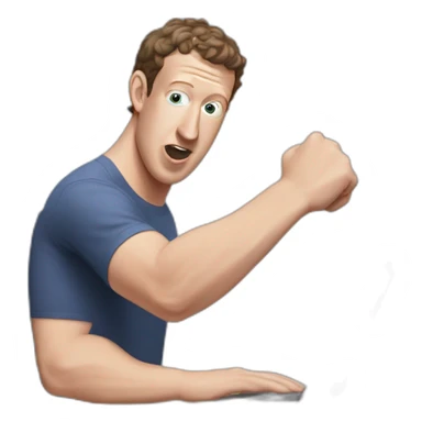 mark zuckerberg punching a macbook sticker