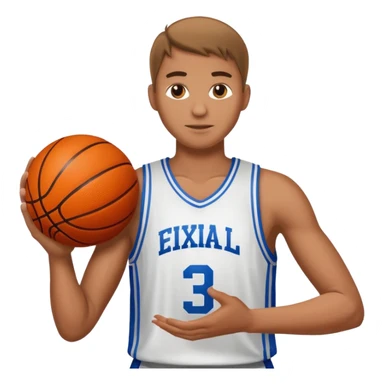 Giocatore basket con il pallone sticker