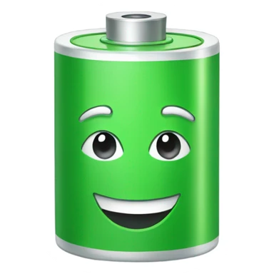 Smiling Green battery  sticker