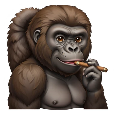 gorilla smoking a cigar sticker