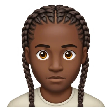 Black man with braids strong sticker