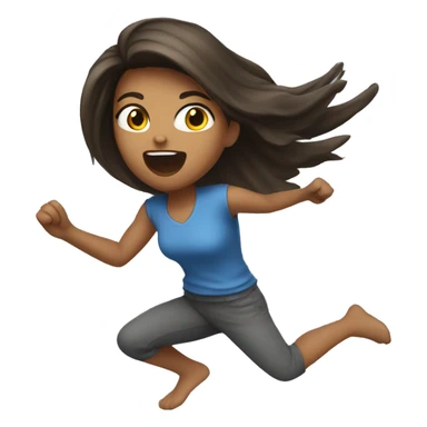 A girl doing the hawk rush sticker