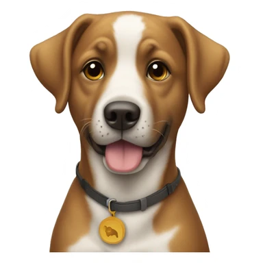 Un chien qui aboie sur un garçon sticker