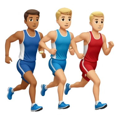 Men running with moneybag sticker