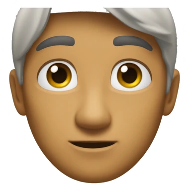 avatar calvo canoso ojos v sticker