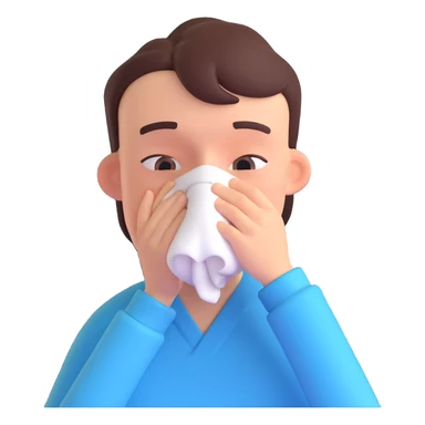 runny nose with a cold sticker