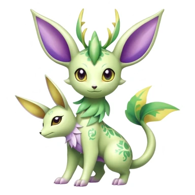 Shiny Exotic Cute Adorable Majestic Ethereal Sparkly Flygon-Espeon-Leafeon-Shaymin-Hybrid-Creature with pattern-markings sticker
