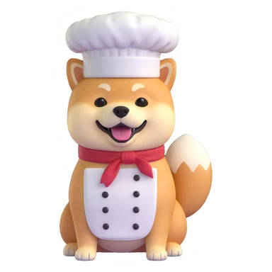 shiba inu chef sticker