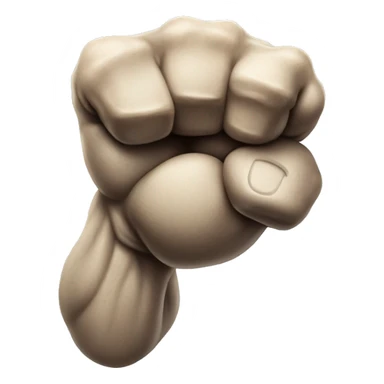 flexed biceps made of stone sticker