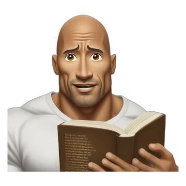 the rock reading the Bible sticker