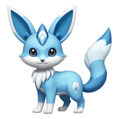 Glaceon-Dewott-Meowstic-Fakémon-hybrid-creature (full body)  sticker