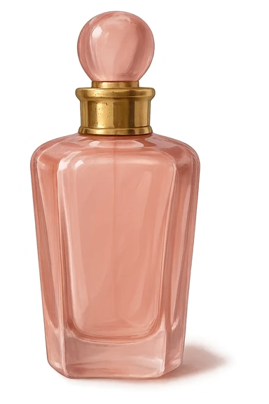 pink perfume bottle, digital illustration sticker