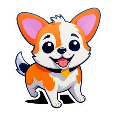 As a un perro feliz sticker