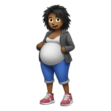 pregnant sonic sticker