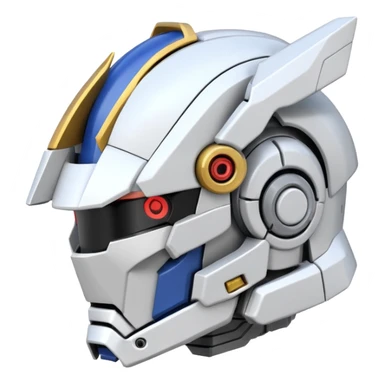 A Gundam RX-0 robot head, side view sticker