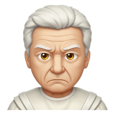 Angry older white male Italian angel sticker
