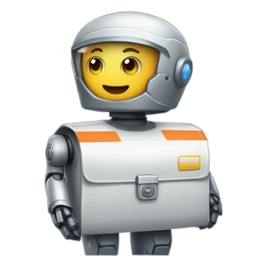 Robot mailman sticker