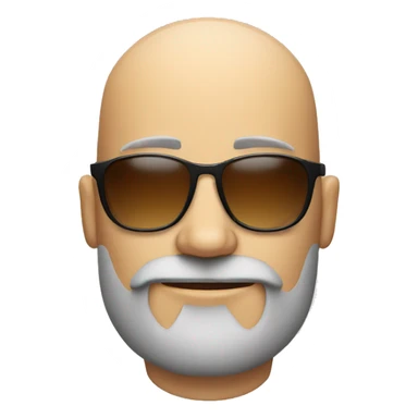 bald man with beard and cigar and sun glasses sticker