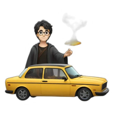 Harry potter whit a car sticker