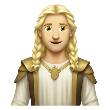 blond guy in the image of a Slavic mythological creature sticker