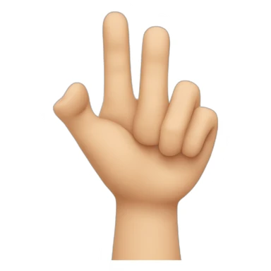 Index and major finger in v shape, the others finger joined together sticker