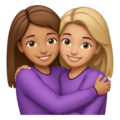 Ella and Yusra hugging  sticker