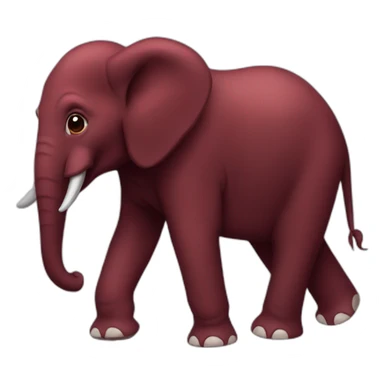 dark red elephant sticker