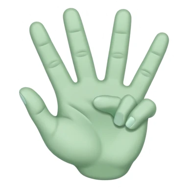 rock n roll hand sign in pastel green color sticker