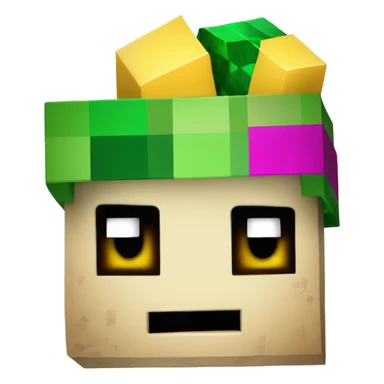 Minecraft creeper with a party hat  sticker