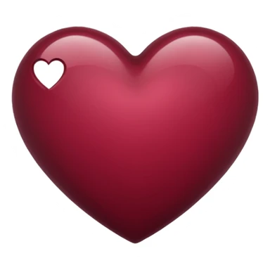 Burgundy Heart sticker