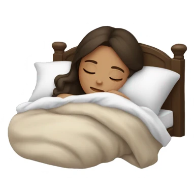 brunette girl sleeping cozy sticker