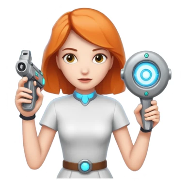 woman with portal gun sticker