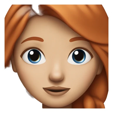 Redhead girl with blue eyes and nose piercing  sticker