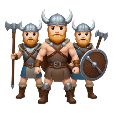 Realistic viking Warriors sticker