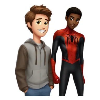 peter parker e miles morales sticker