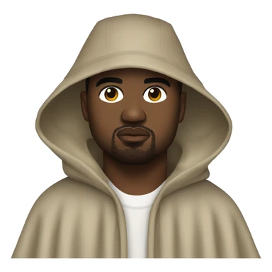 kanye west wearing a poncho sticker