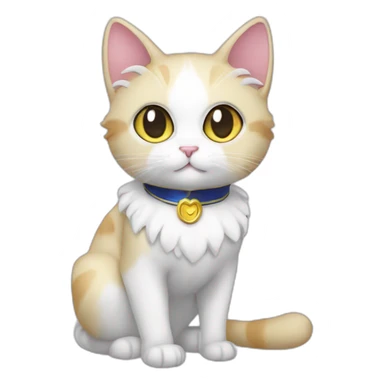 Luna sailor moon cat sticker