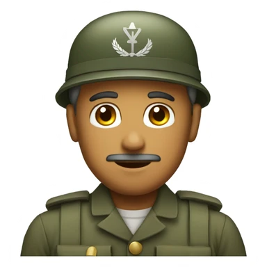 Military Man wearing  gas mast  sticker