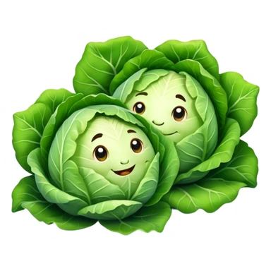 Chou qui fait un câlin à un autre chou sticker