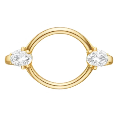 Oval diamond ring with gold and diamond band sticker