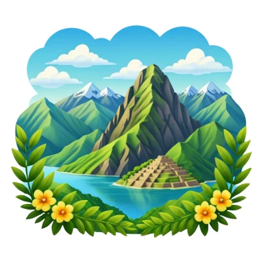 Peru landscape sticker