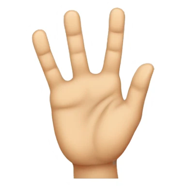 hand with middle and ring fingers crossed, forming the letter W sticker