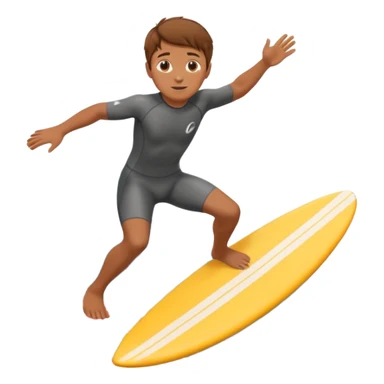brown haired boy surfing on the waves  sticker
